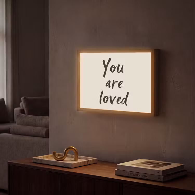 Lightbox - Wandlamp - Minimalistisch - Beige - Love — 2