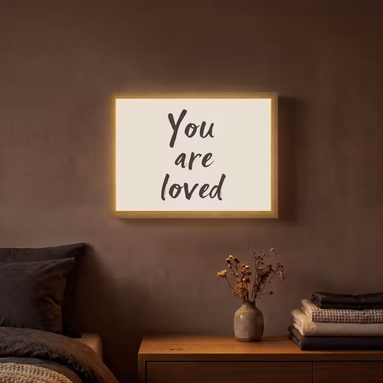 Lightbox - Wandlamp - Minimalistisch - Beige - Love — 3