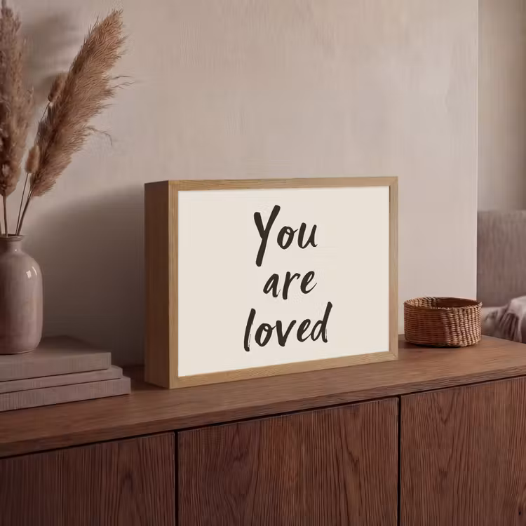 Lightbox - Wandlamp - Minimalistisch - Beige - Love — 4