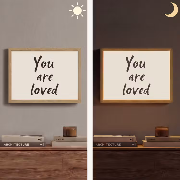 Lightbox - Wandlamp - Minimalistisch - Beige - Love — 6