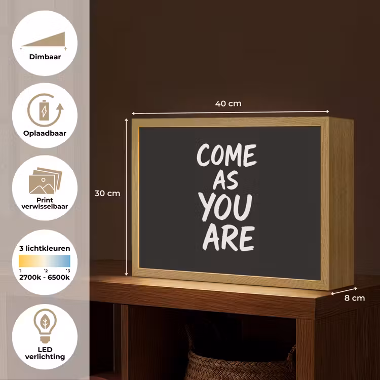Lightbox - Wandlamp - Quote - Zwart - Simpel — 10