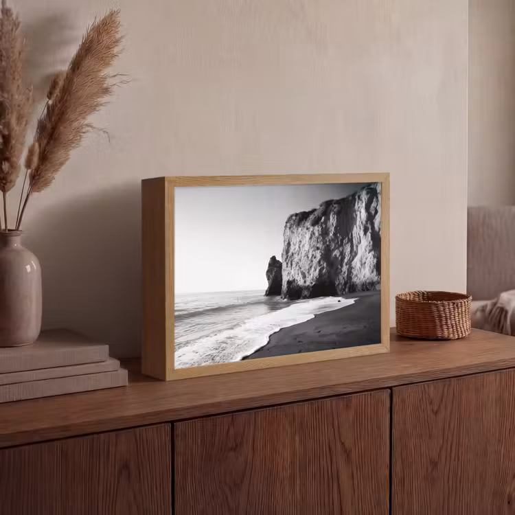 Lightbox - Wandlamp - Strand - Klif - Golven - Voetstappen — 4