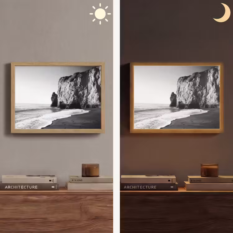 Lightbox - Wandlamp - Strand - Klif - Golven - Voetstappen — 6