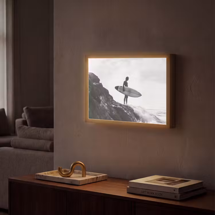 Lightbox - Wandlamp - Surfer - Rots - Oceaan - Golven — 2