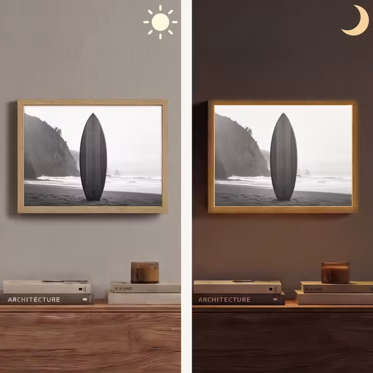 Lightbox - Wandlamp - Surfplank - Zand - Zee — 6