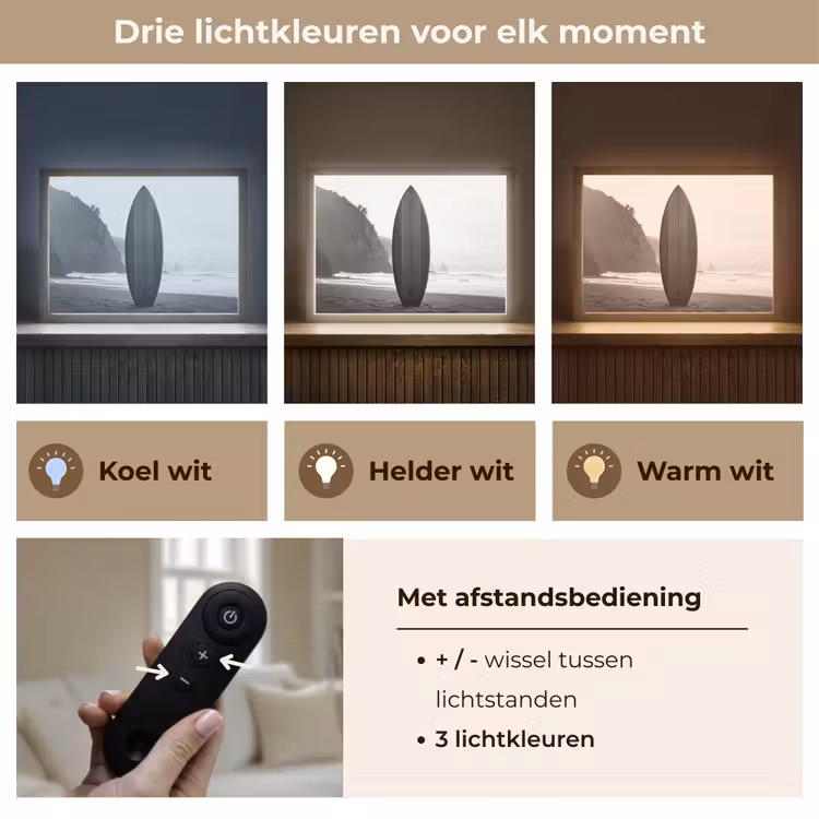 Lightbox - Wandlamp - Surfplank - Zand - Zee — 8