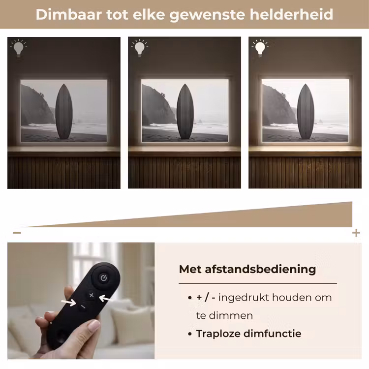 Lightbox - Wandlamp - Surfplank - Zand - Zee — 9