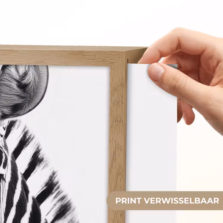 Lightbox - Wandlamp - Zebra - Close-up - Zwart - Strepen — 5