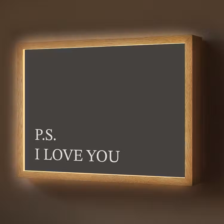 Lightbox - Wandlamp - Zwart - Minimalistisch - Valentijn — 1