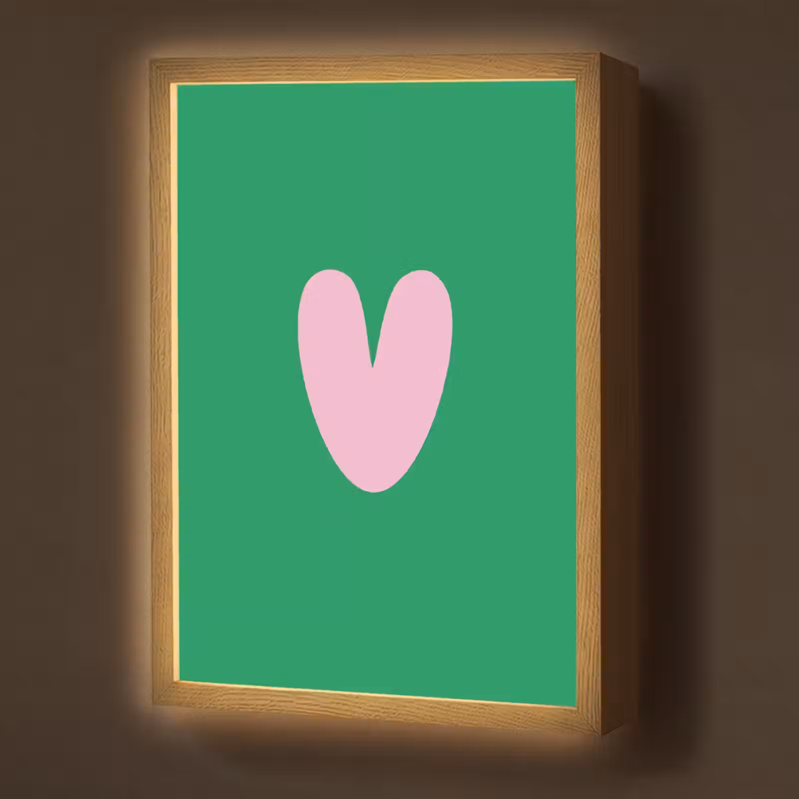 Lightbox - Wandlamp - Groen - Hart - Minimalistisch - Valentijn — 1