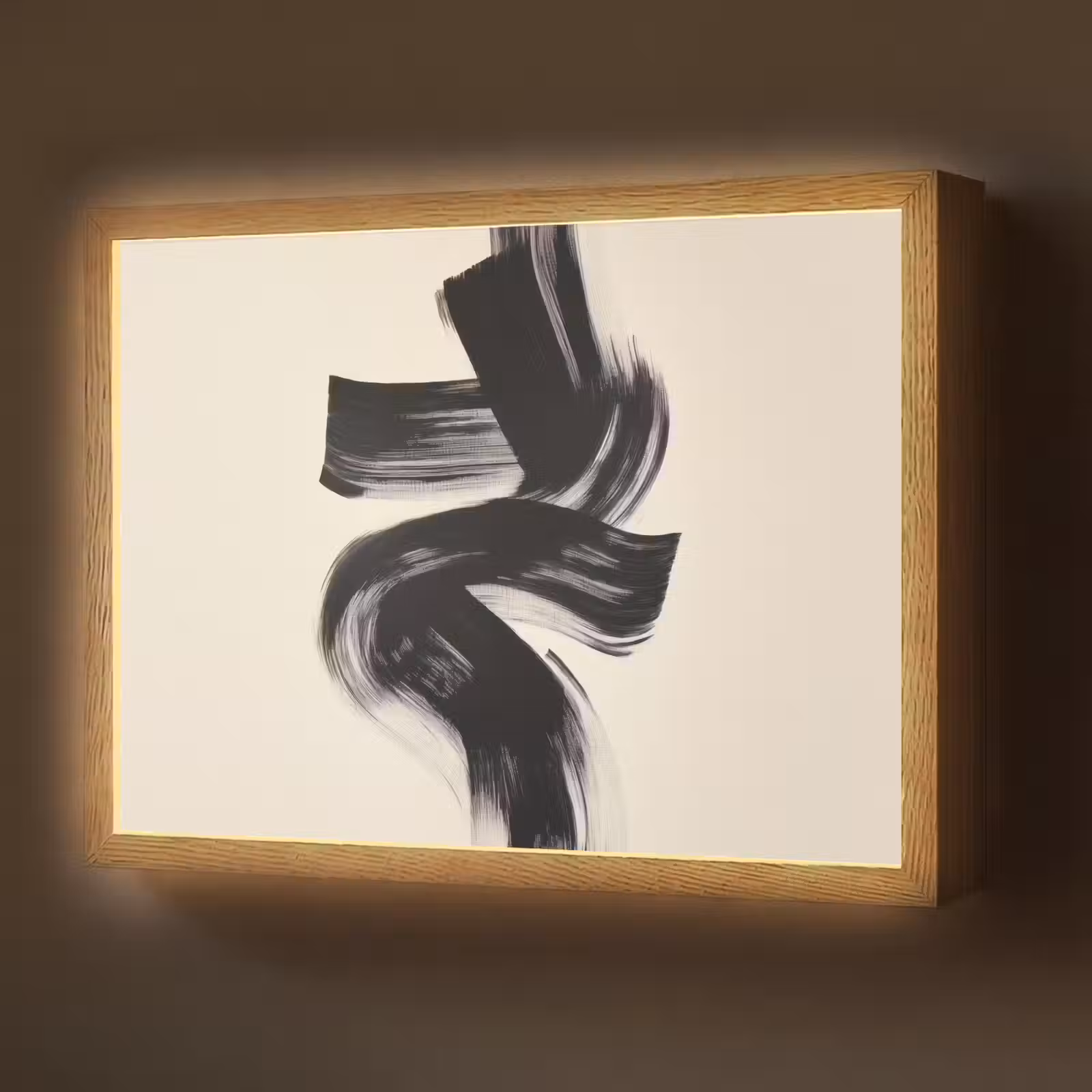 Lightbox - Wandlamp - Strepen - Zwart - Abstract — 1