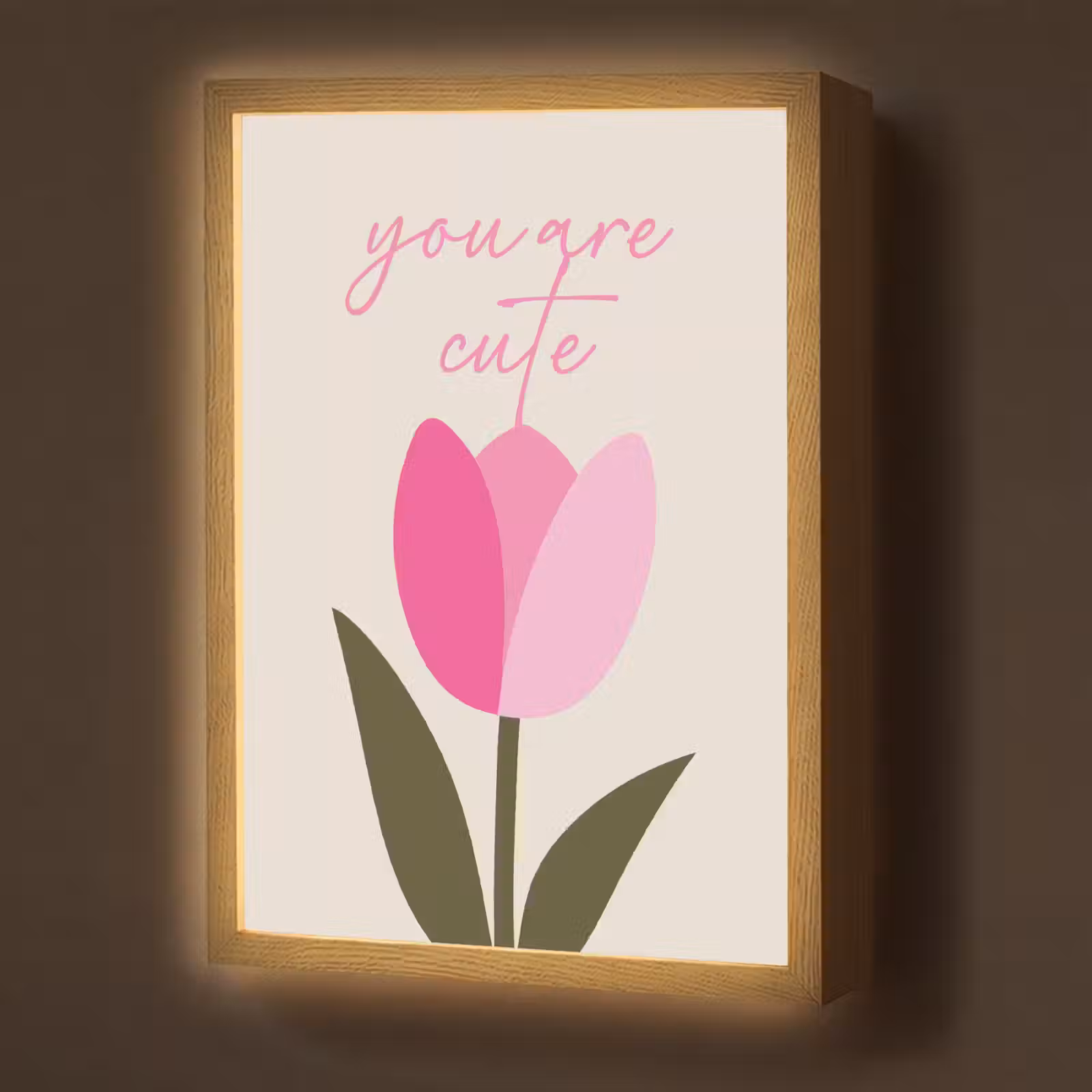 Lightbox - Wandlamp - Tulp - Roze - Valentijn - Bloem — 1