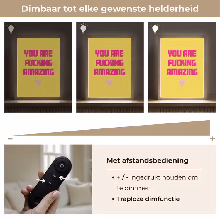 Lightbox - Wandlamp - Geel - Valentijn - Tekst — 8