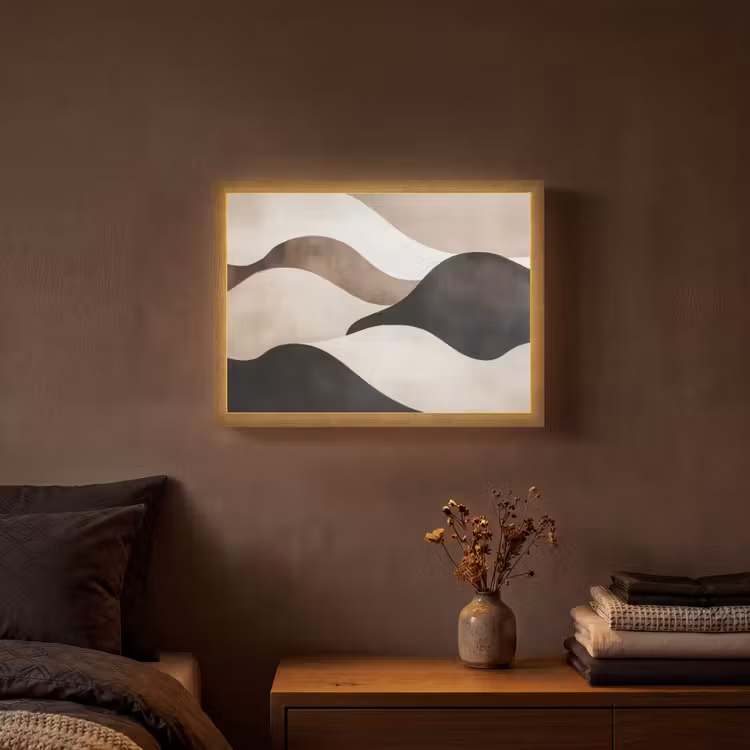 Lightbox - Wandlamp - Golven - Abstract - Beige — 3