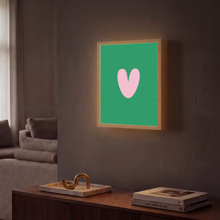 Lightbox - Wandlamp - Groen - Hart - Minimalistisch - Valentijn — 2