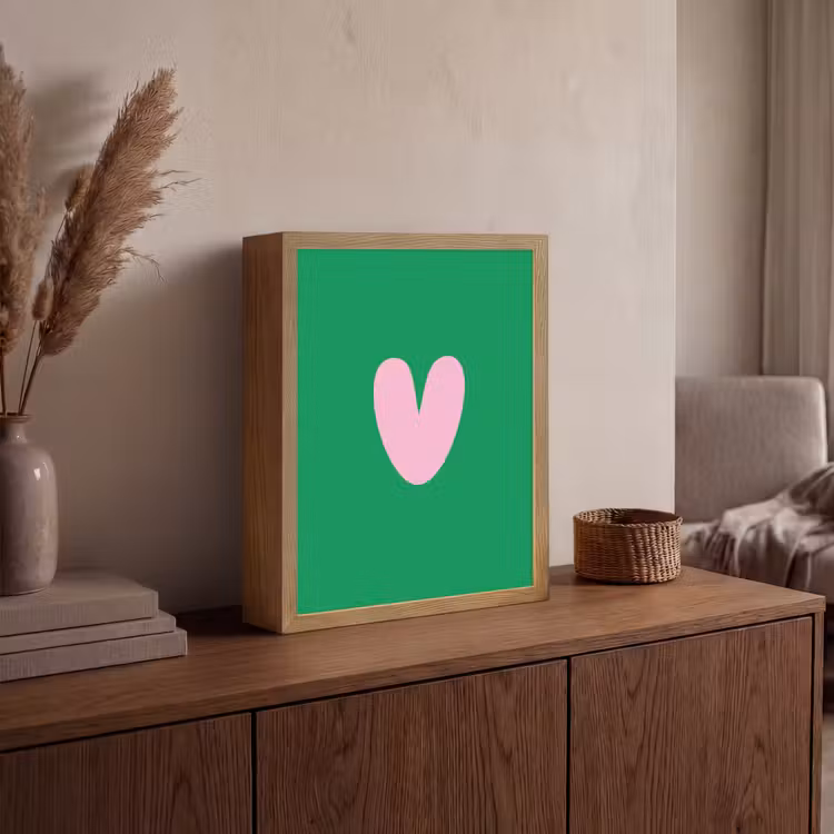 Lightbox - Wandlamp - Groen - Hart - Minimalistisch - Valentijn — 4