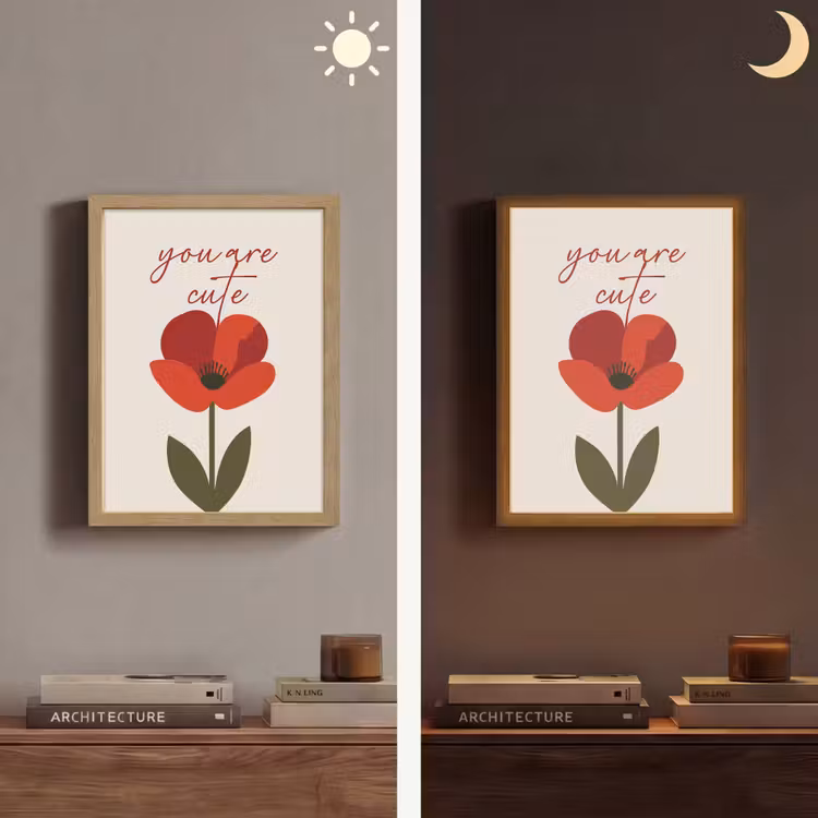 Lightbox - Wandlamp - Klaproos - Bloem - Rood - Valentijn — 5