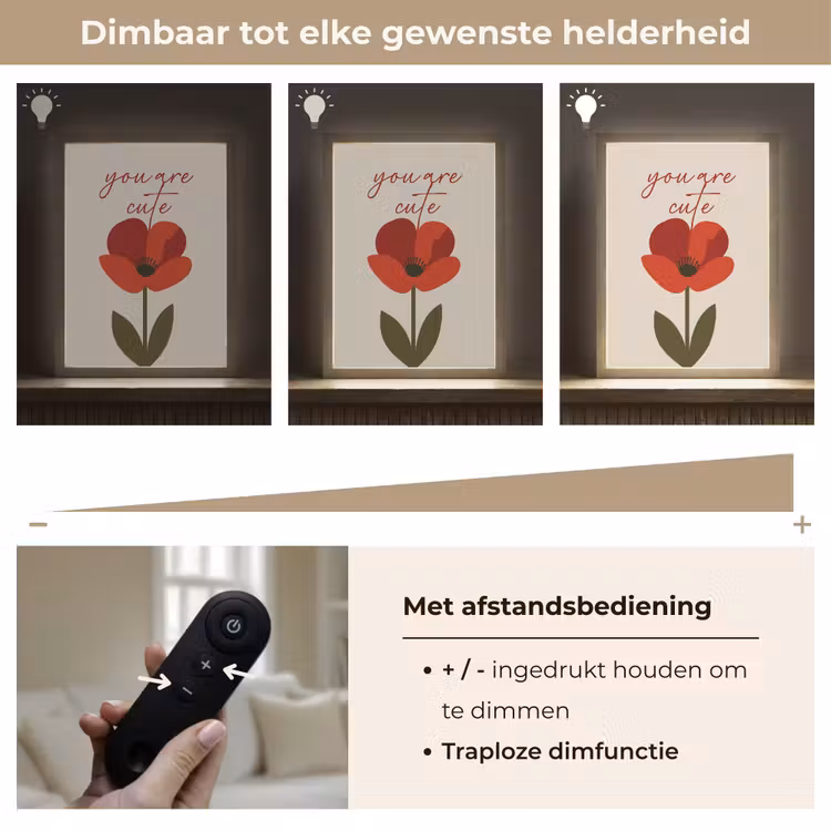 Lightbox - Wandlamp - Klaproos - Bloem - Rood - Valentijn — 8