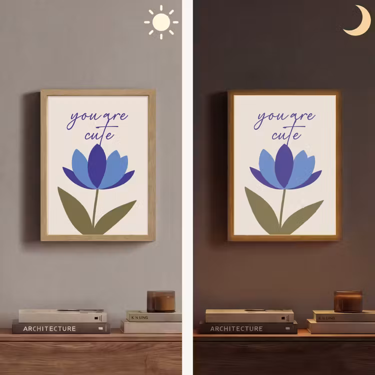 Lightbox - Wandlamp - Korenbloem - Valentijn - Bloem - Blauw — 5