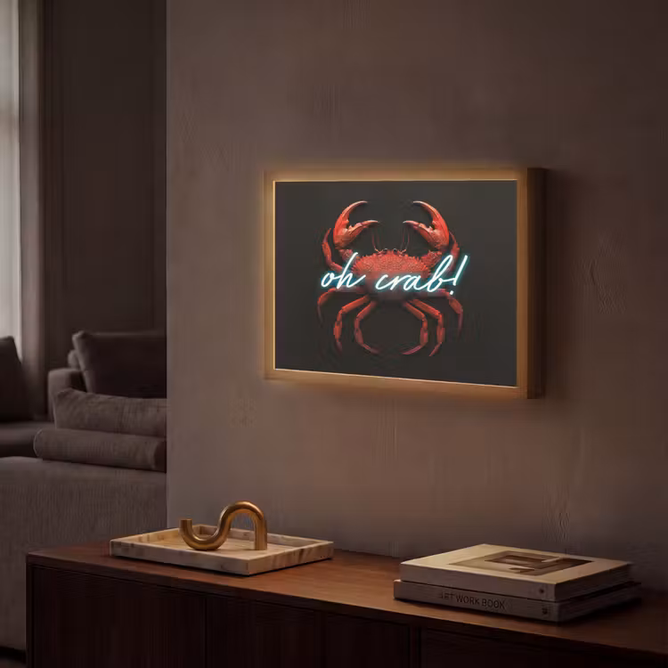 Lightbox - Wandlamp - Krab - Rood - Neon - Quote — 2