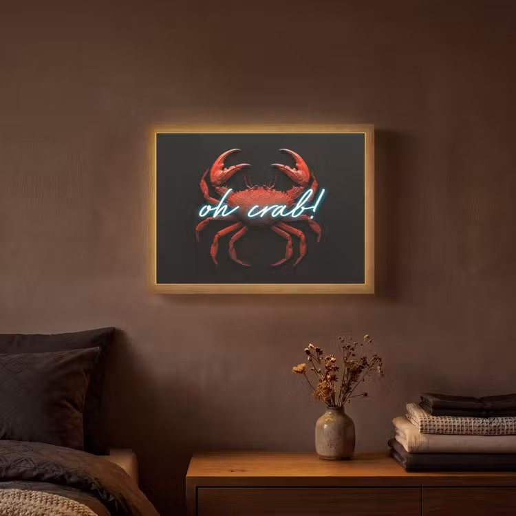 Lightbox - Wandlamp - Krab - Rood - Neon - Quote — 3