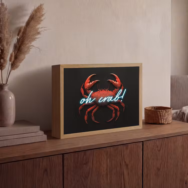 Lightbox - Wandlamp - Krab - Rood - Neon - Quote — 4