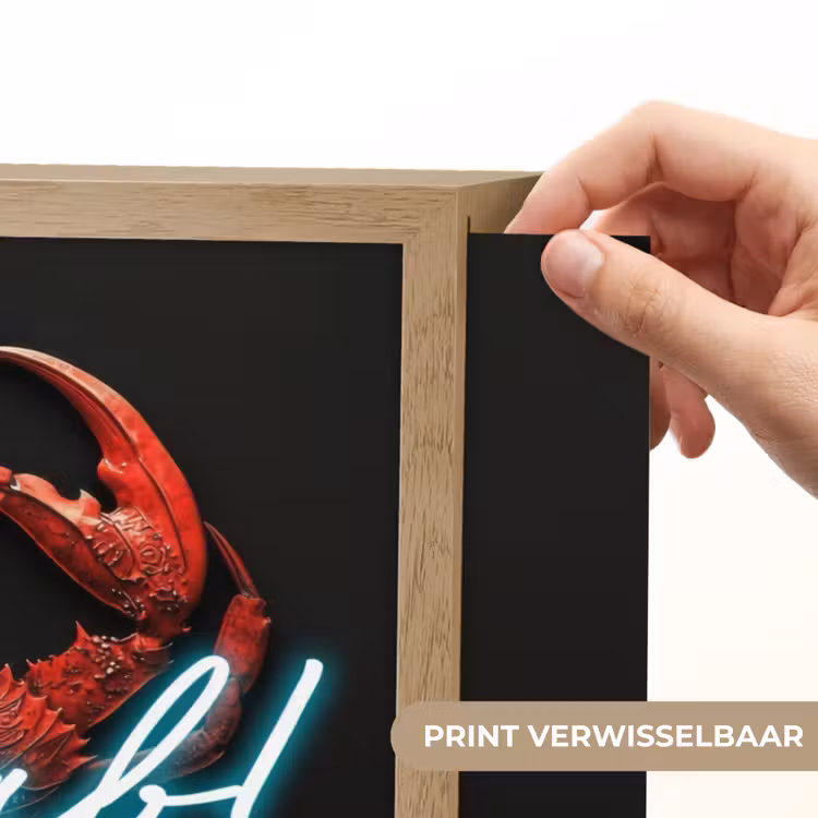 Lightbox - Wandlamp - Krab - Rood - Neon - Quote — 5