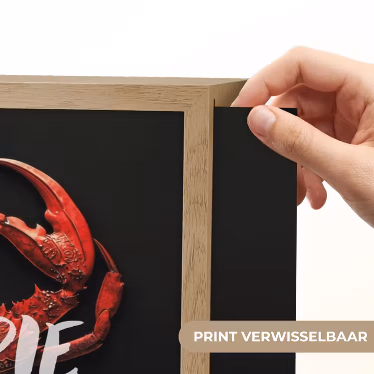 Lightbox - Wandlamp - Krab - Rood - Tekst - Zwart — 5