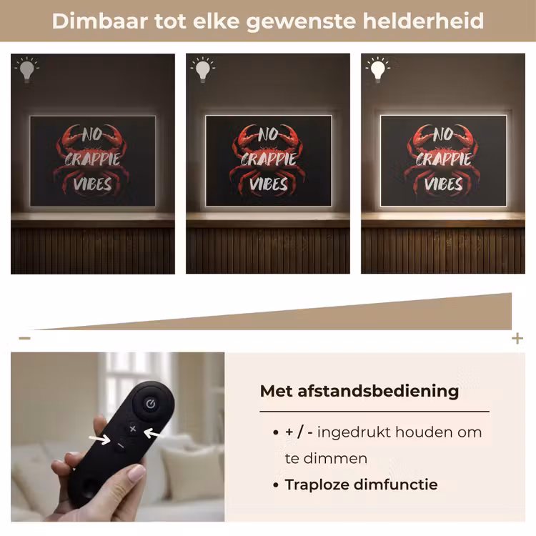 Lightbox - Wandlamp - Krab - Rood - Tekst - Zwart — 9