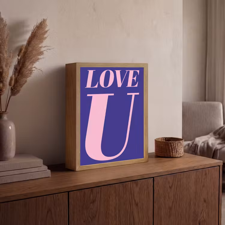 Lightbox - Wandlamp - Love - Blauw - Valentijn — 4