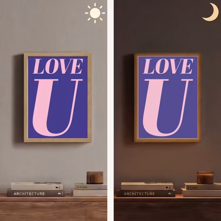 Lightbox - Wandlamp - Love - Blauw - Valentijn — 5
