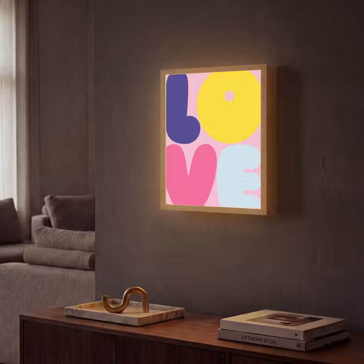 Lightbox - Wandlamp - Love - Valentijn - Kleurrijk — 2