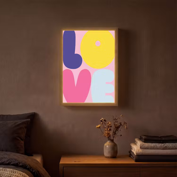 Lightbox - Wandlamp - Love - Valentijn - Kleurrijk — 3