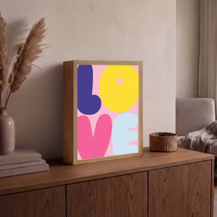 Lightbox - Wandlamp - Love - Valentijn - Kleurrijk — 4