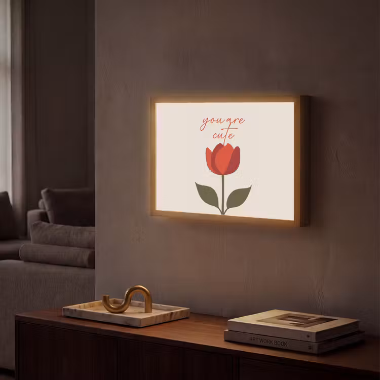 Lightbox - Wandlamp - Roos - Rood - Bloem - Valentijn — 2
