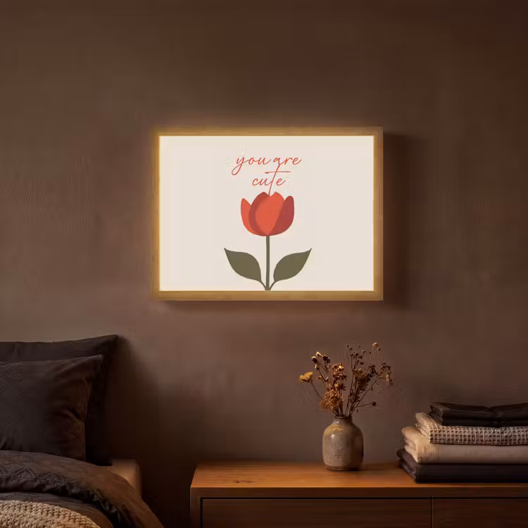 Lightbox - Wandlamp - Roos - Rood - Bloem - Valentijn — 3