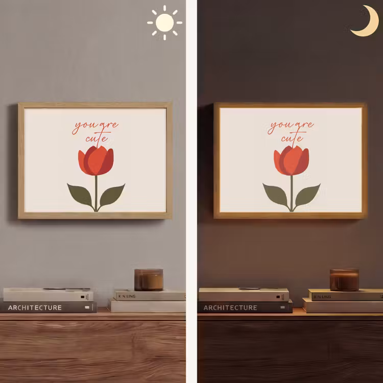 Lightbox - Wandlamp - Roos - Rood - Bloem - Valentijn — 6
