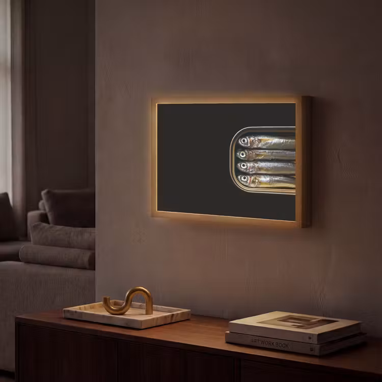 Lightbox - Wandlamp - Sardines - Blik - Zwart - Vissen — 2