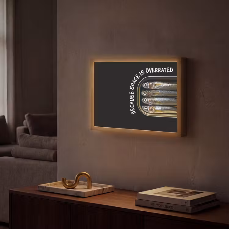 Lightbox - Wandlamp - Sardines - Tekst - Vis - Blik — 2