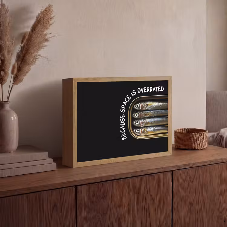 Lightbox - Wandlamp - Sardines - Tekst - Vis - Blik — 4