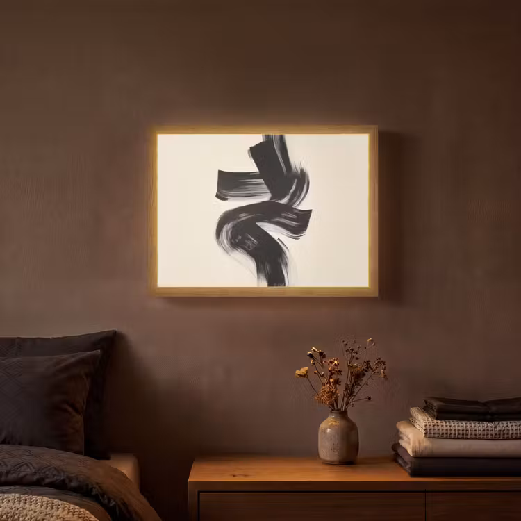 Lightbox - Wandlamp - Strepen - Zwart - Abstract — 3