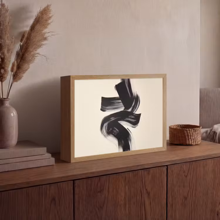 Lightbox - Wandlamp - Strepen - Zwart - Abstract — 4