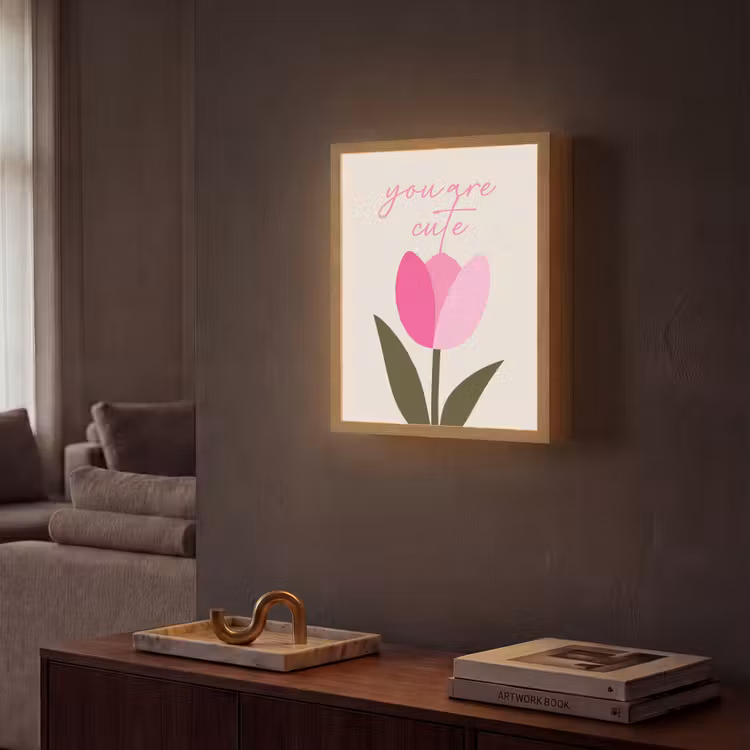 Lightbox - Wandlamp - Tulp - Roze - Valentijn - Bloem — 2