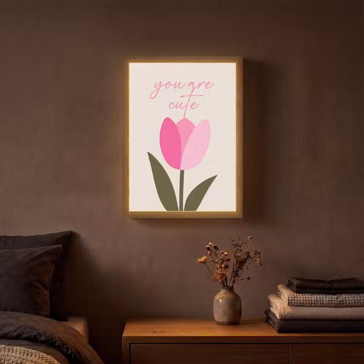 Lightbox - Wandlamp - Tulp - Roze - Valentijn - Bloem — 3