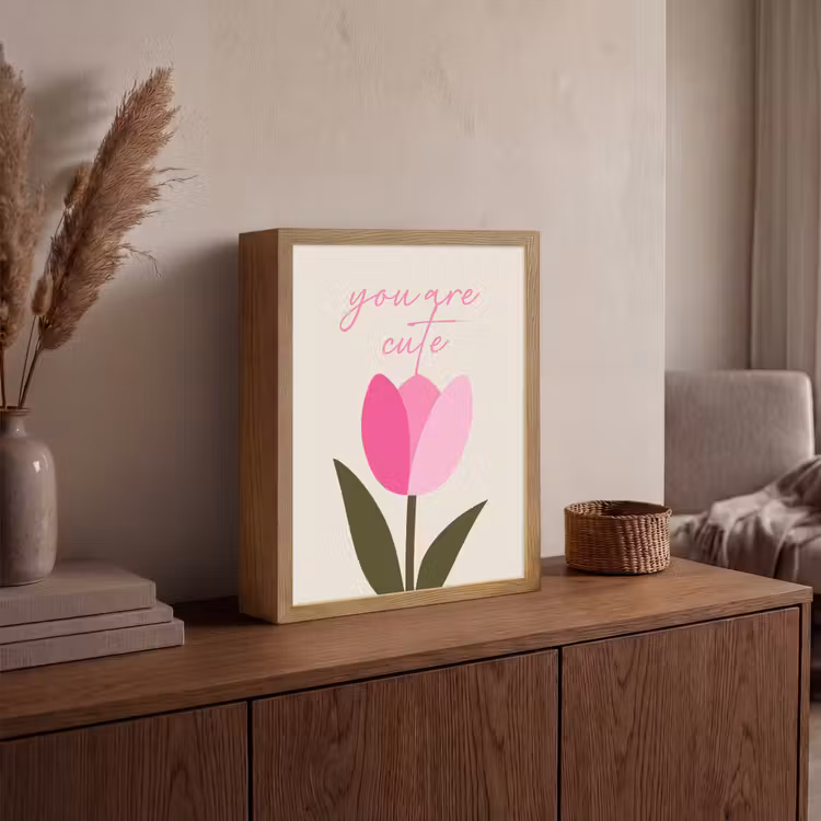 Lightbox - Wandlamp - Tulp - Roze - Valentijn - Bloem — 4
