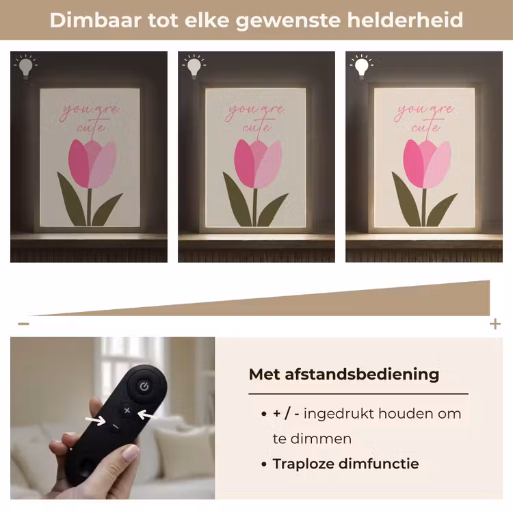 Lightbox - Wandlamp - Tulp - Roze - Valentijn - Bloem — 8