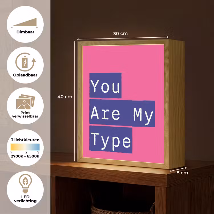 Lightbox - Wandlamp - Valentijn - Tekst - Love — 9