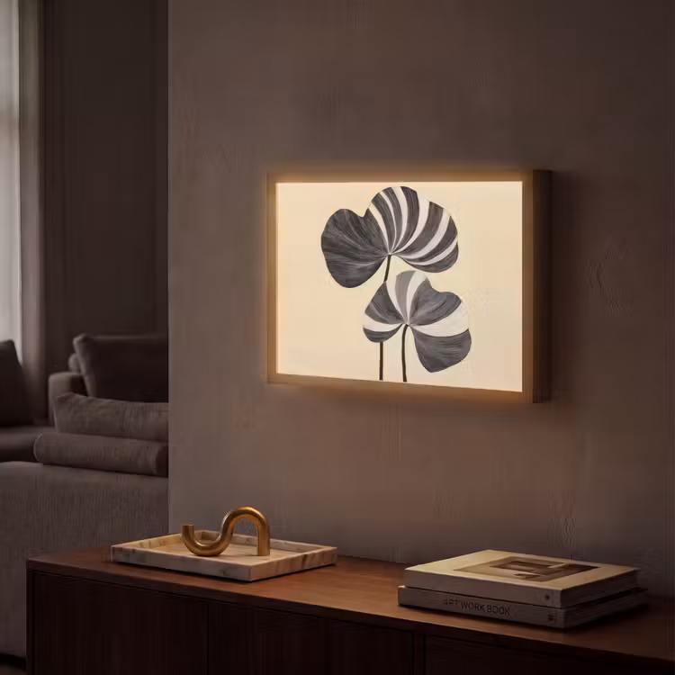 Lightbox - Wandlamp - Zwart - Bladeren - Strepen - Minimalistisch — 2