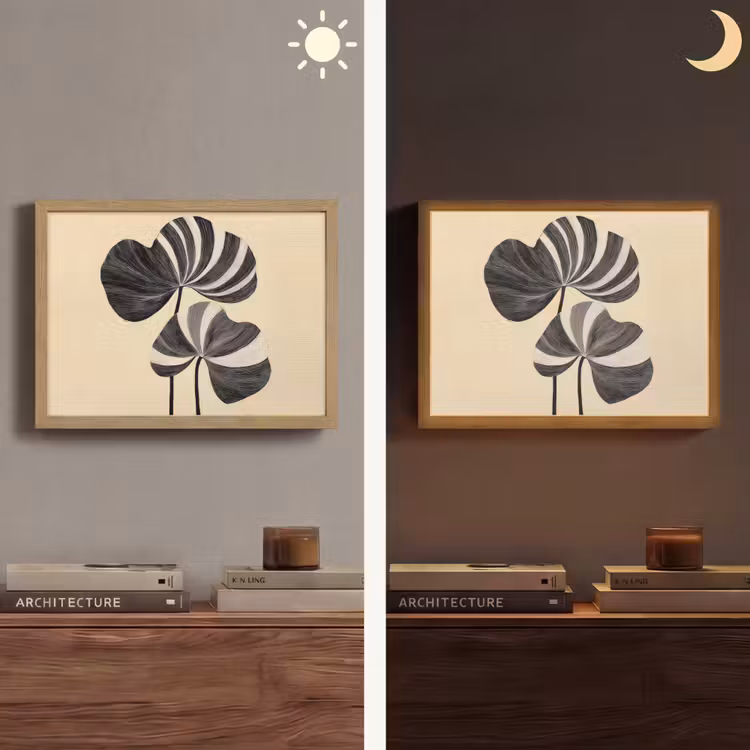 Lightbox - Wandlamp - Zwart - Bladeren - Strepen - Minimalistisch — 6