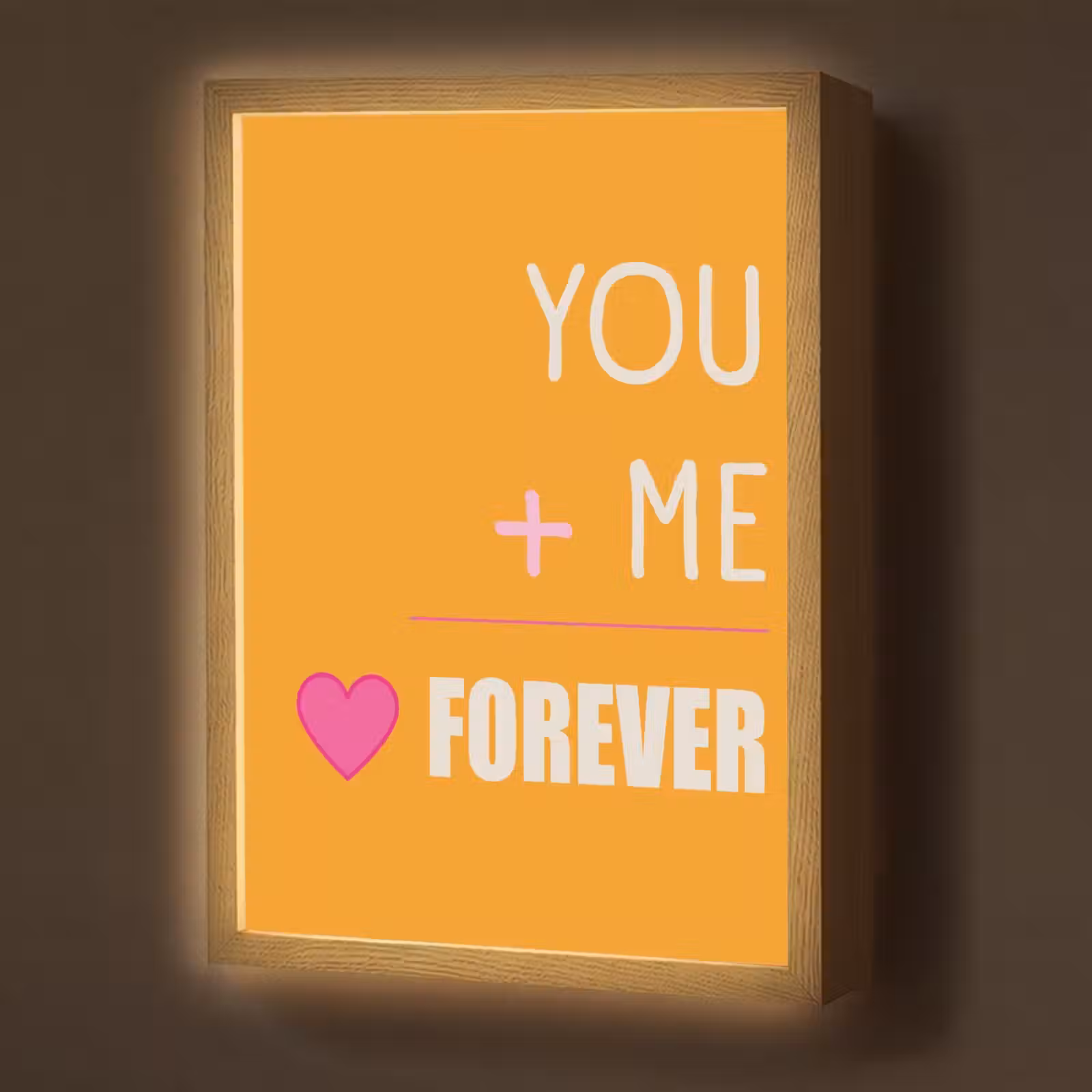 Lightbox - Wandlamp - Oranje - Love - Valentijn — 1